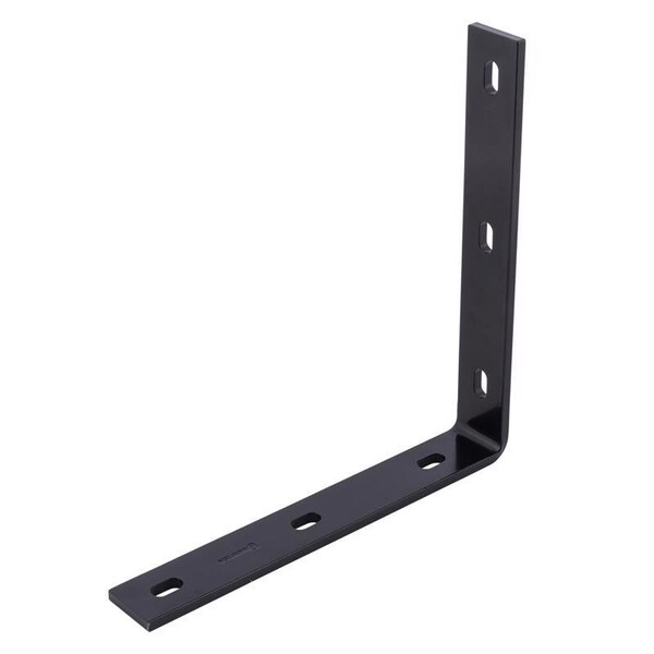Hampton Hampton 1.50 in. H X 10.25 in. W X 1/4 in. D Black Steel Inside/Outside Corner Brace 02-3405-025 - main